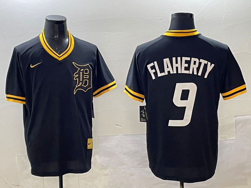 Men's Detroit Tigers Jack Flaherty #9 Black Jersey